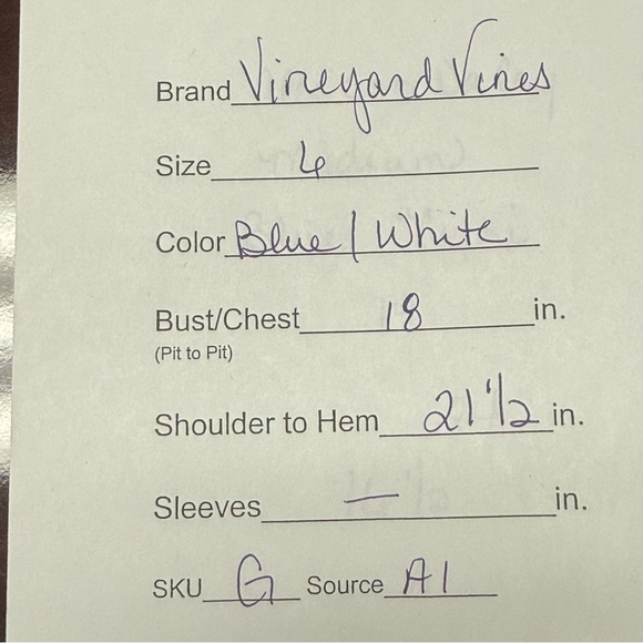 Vineyard Vines Blue White Seersucker Off Shoulder Ruffle Top Sz 6 - Picture 7 of 7